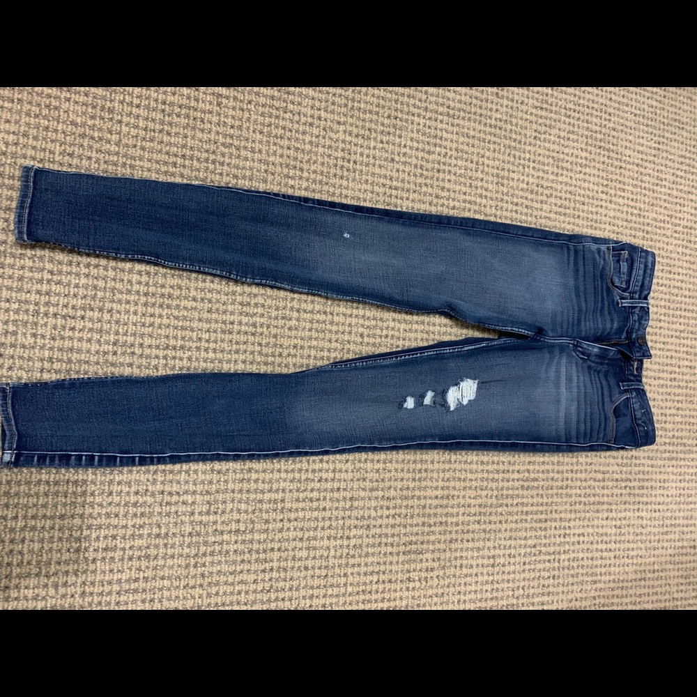 High rise destroyed jeggings